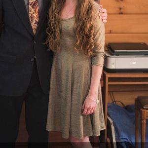 Semi-formal gold dress